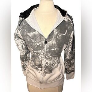 Y2K Iron Fist Zip-Up Hoodie